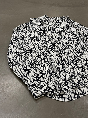 2010s Dior by Kris Van Assche tribal flame shirt