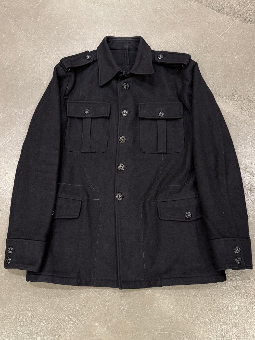 2000s Yves Saint Laurent wool officer military jacket