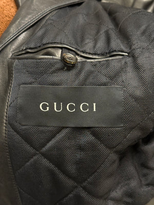 2000s Gucci by Tom Ford leather biker jacket
