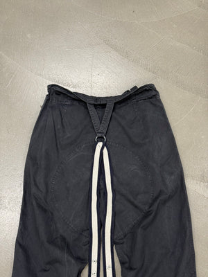 1990s Armani suspenders braces zipper pants