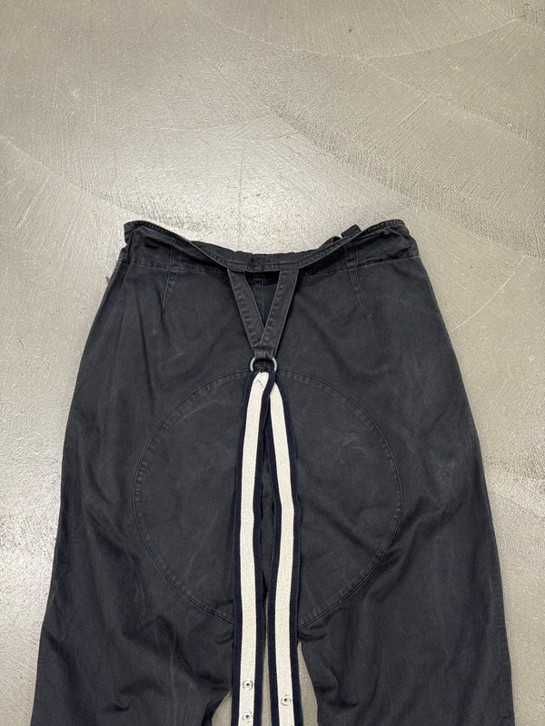 1990s Armani suspenders braces zipper pants