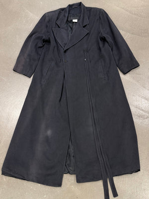 1990s Ann Demeulemeester sun faded long coat with straps