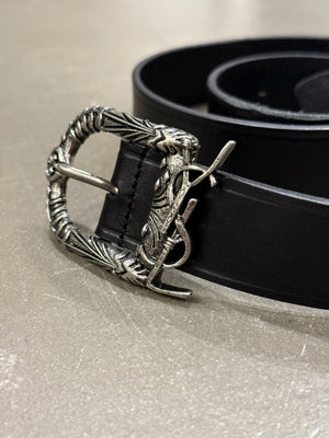 2010s Yves Saint Laurent logo leather belt