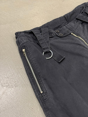 1990s Armani suspenders braces zipper pants