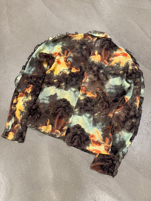 2003 Dolce & Gabbana cherub print silk shirt