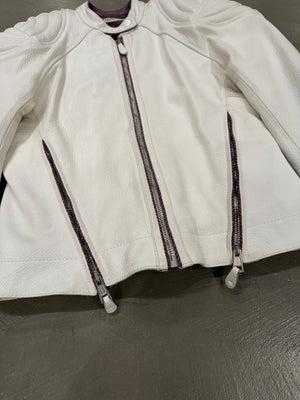 A/W2004 Balenciaga by Nicolas Ghesquière runway reinforced leather jacket