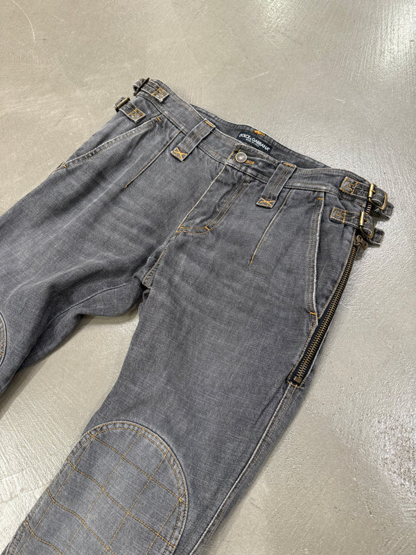 F/W 2003 Dolce & Gabbana bondage biker pants