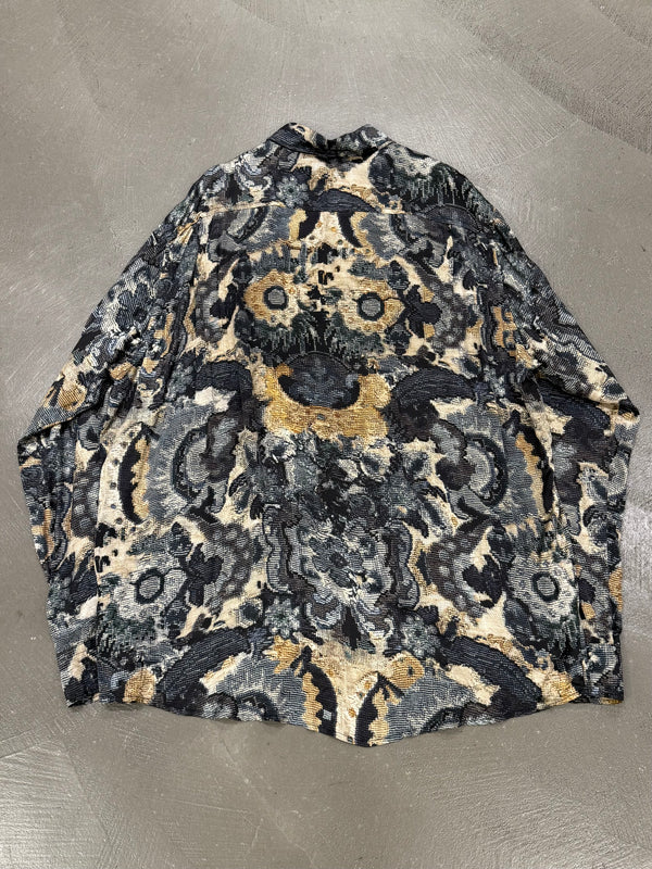 Acne Studios Sandrok cross stitch flower shirt