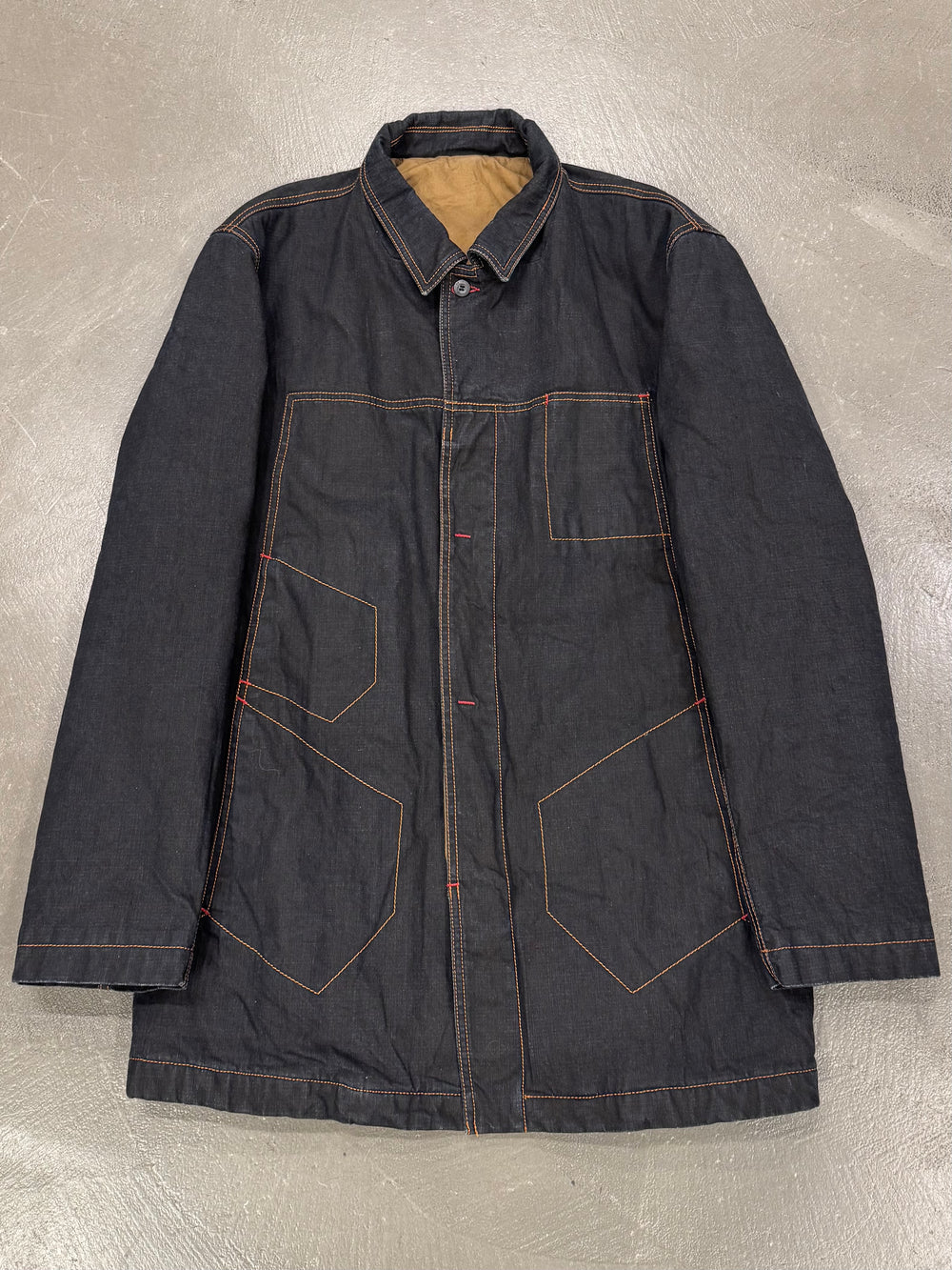 2000s Marithe Francois Girbaud paneled multi-pocket coat