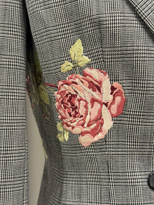 A/W1997 Alexander McQueen runway checked embroidered suit set