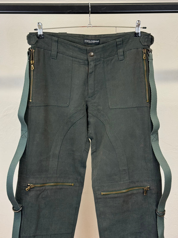 A/W2003 Dolce & Gabbana parachute bondage pants