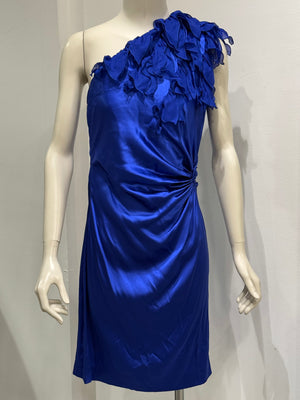 Roberto Cavalli floral draped mini dress