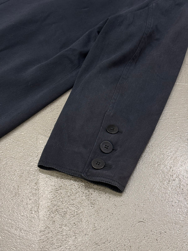 1990s Ann Demeulemeester sun faded long coat with straps
