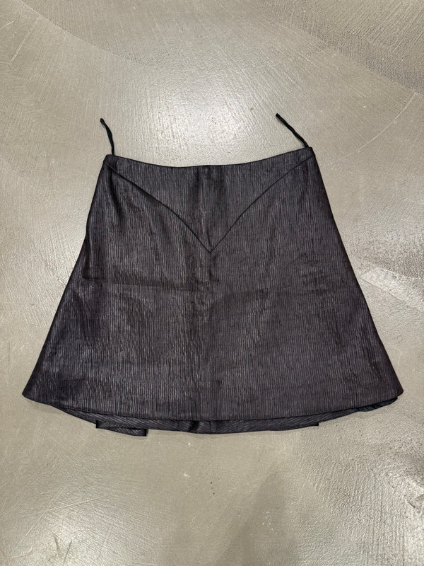 S/S2008 Alexander McQueen silk mini flared skirt
