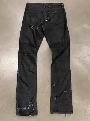 S/S2004 Dior by Hedi Slimane Strip destroyed coated jeans