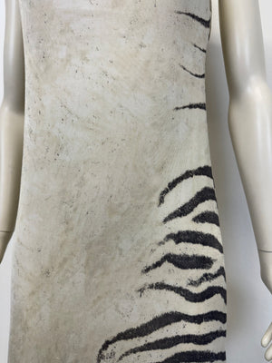 1999 Roberto Cavalli zebra sheer maxi dress