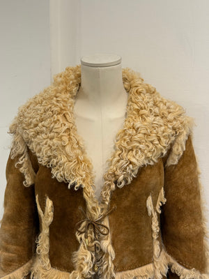 A/W1999 Roberto Cavalli shearling patchwork jacket