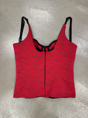 S/S 2003 Dolce & Gabbana red lace bustier corset
