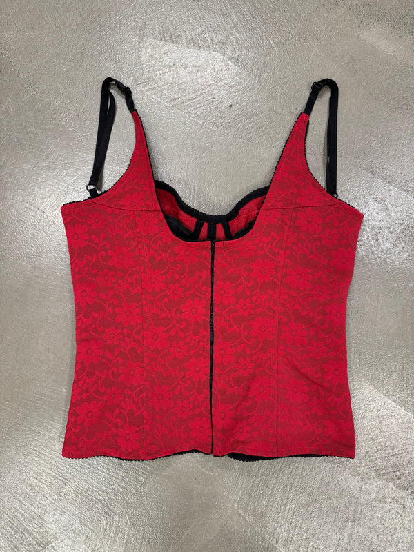 S/S 2003 Dolce & Gabbana red lace bustier corset