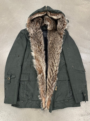 2010s Ermanno Scervino "Kanye" real marmot fur parka