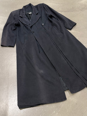 1990s Ann Demeulemeester sun faded long coat with straps
