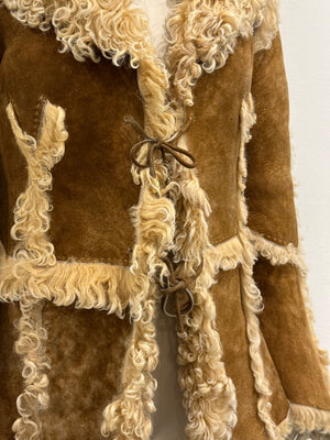 A/W1999 Roberto Cavalli shearling patchwork jacket