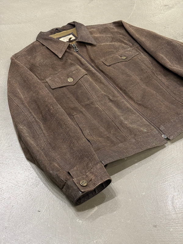 1990s Armani leather work jacket