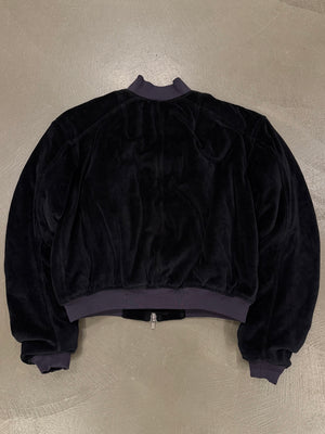 Haider Ackermann velvet Perth bomber jacket