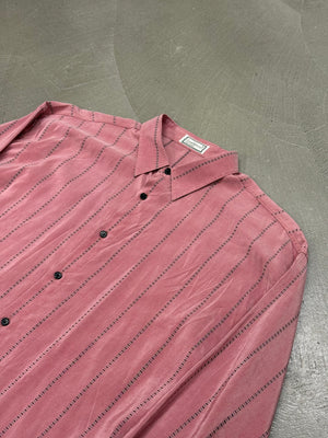 2000s Gianni Versace iridescent stripe shirt