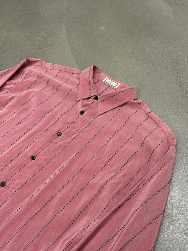 2000s Gianni Versace iridescent stripe shirt