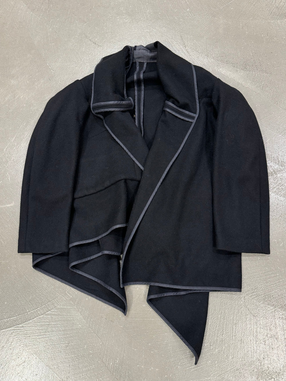 1990s Comme des Garçons asymmetrical wool jacket
