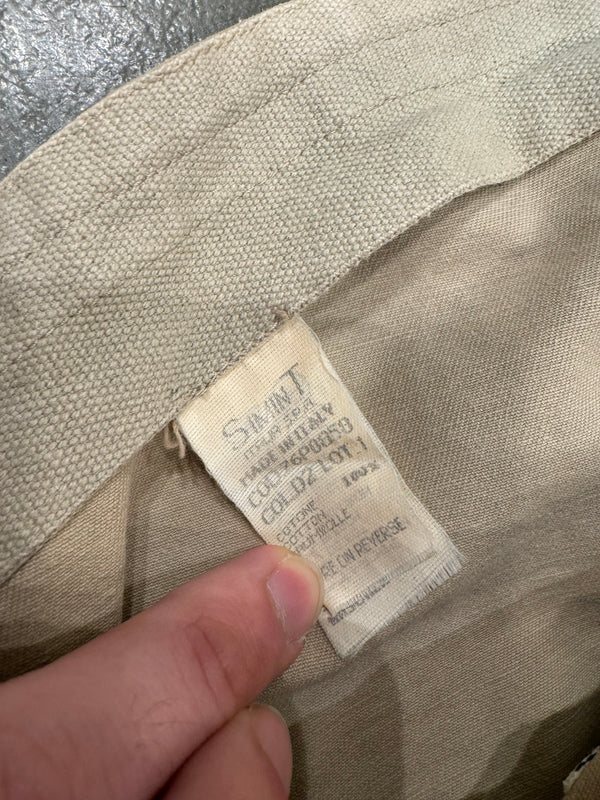 1990s Armani aviator chaps over pants