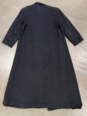 1990s Ann Demeulemeester sun faded long coat with straps