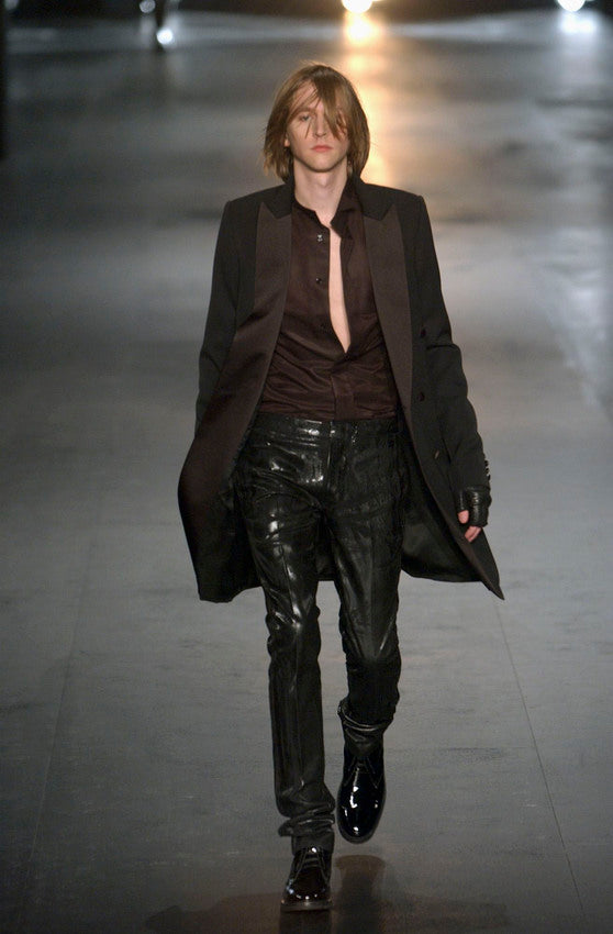 AW2003 Dior by Hedi Slimane waxed jeans