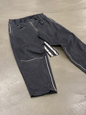 1990s Armani suspenders braces zipper pants