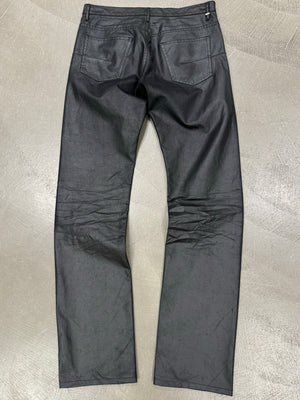 F/W 2003 Dior by Hedi Slimane coated clawmark jeans
