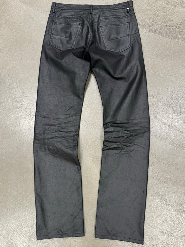 F/W 2003 Dior by Hedi Slimane coated clawmark jeans