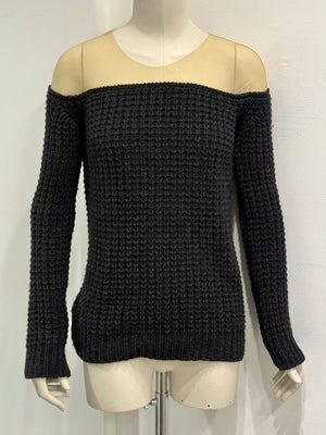 A/W2006 Maison Margiela hybrid wool-sheer knit