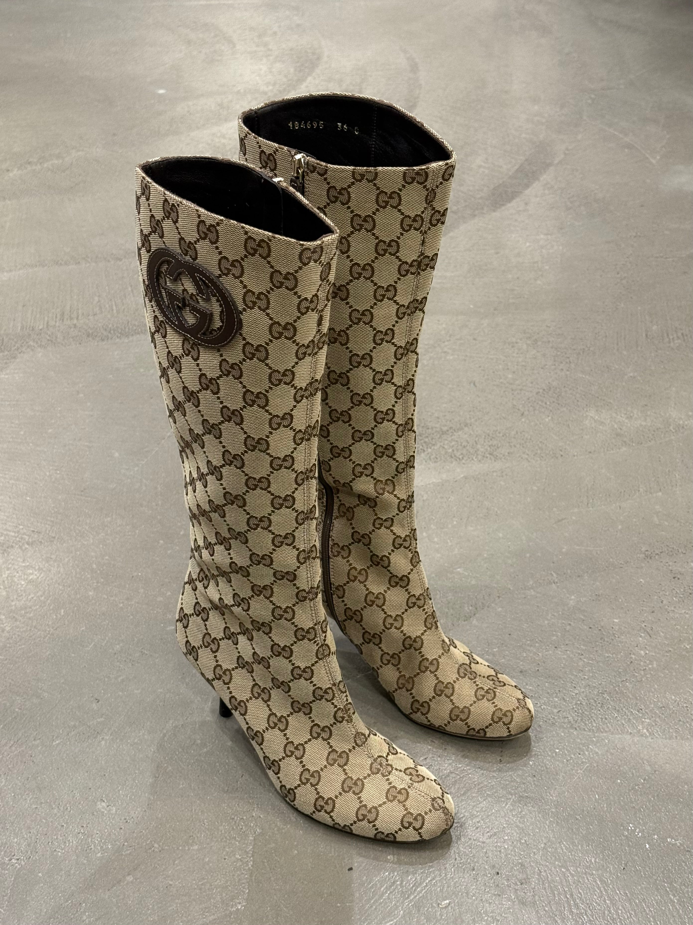 2000s Gucci by Tom Ford monogram G-logo boots