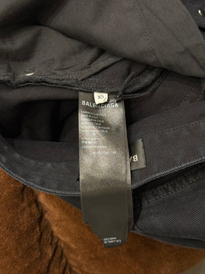 2023 Balenciaga embroidered logo baggy faded jeans