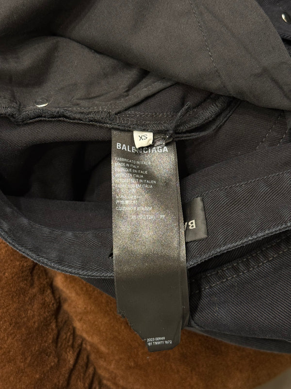 2023 Balenciaga embroidered logo baggy faded jeans