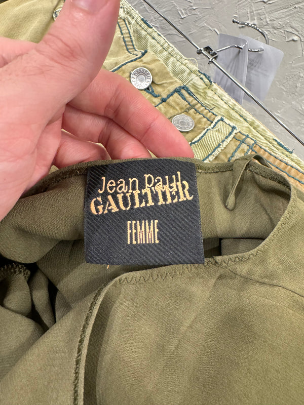 1990s Jean Paul Gaultier draped asymmetrical dress