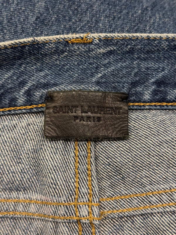 2010s Saint Laurent distressed straight jeans