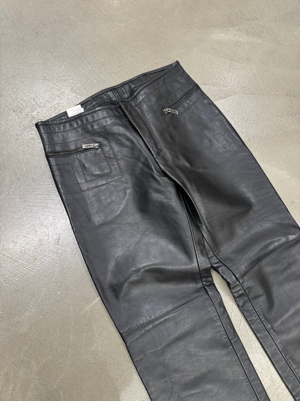 1990s Dirk Bikkembergs all around zipper leather pants