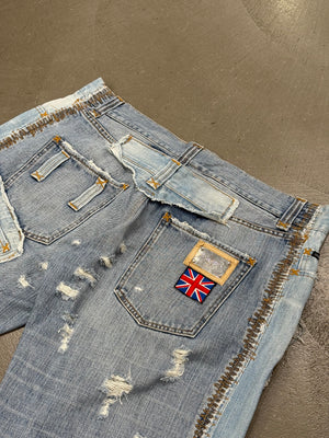 2005 Dolce & Gabbana "David Beckham" deconstructed shorts