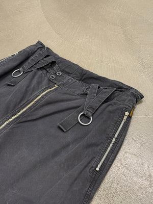 1990s Armani suspenders braces zipper pants