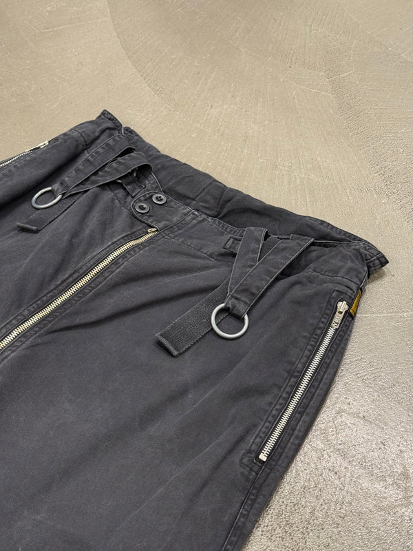 1990s Armani suspenders braces zipper pants