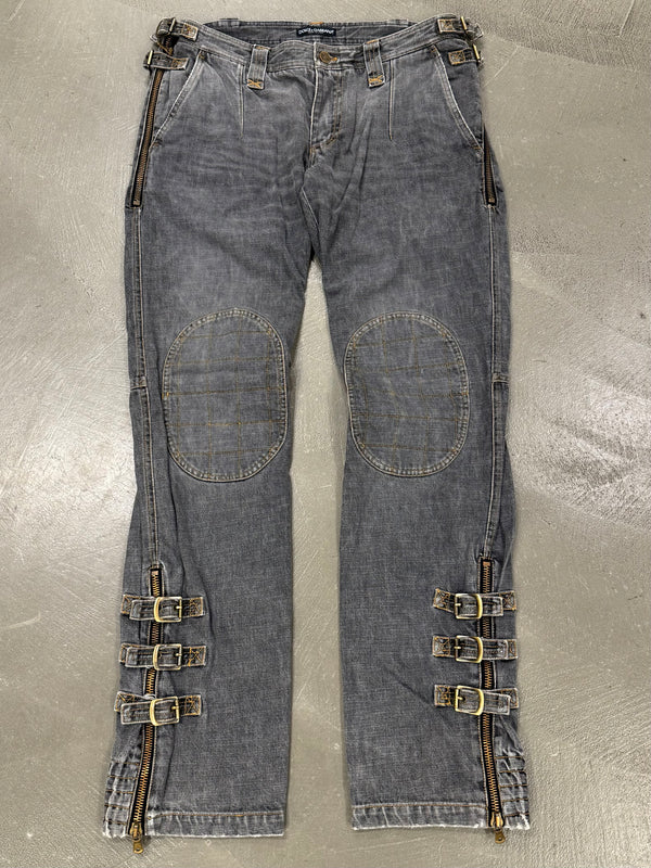 A/W2003 Dolce & Gabbana runway biker bondage pants