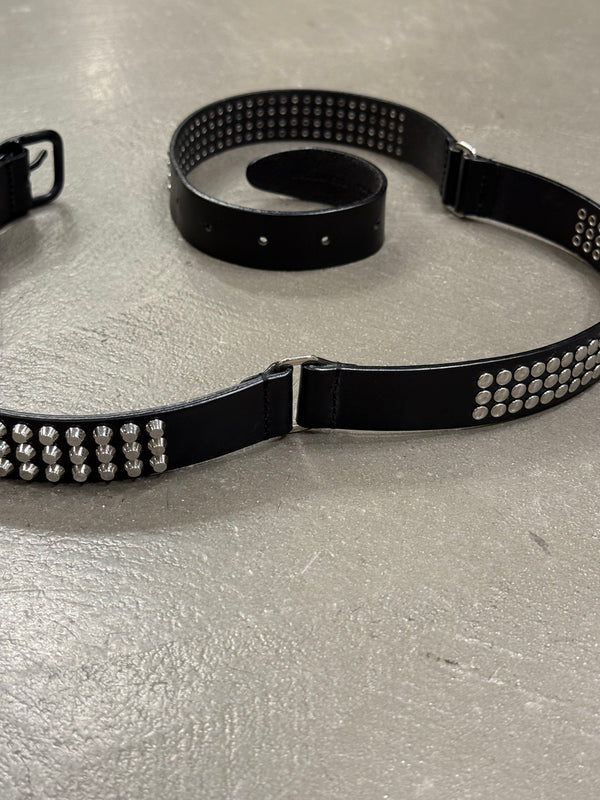 2000s Dsquared2 studded leather belt
