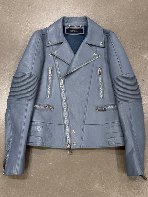 A/W2014 Gucci biker leather jacket